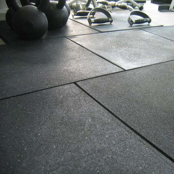 Dark Slate Gray 30mm Impact Rubber Gym Tiles Heavy Duty